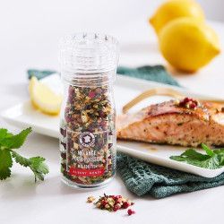 stimmungsvolles Foto vom Topf Fischgewürzmischung - Mühle Albert Ménès