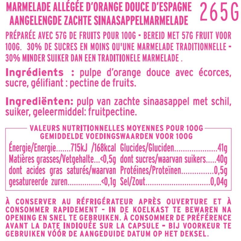 Marmelade Allégée d'Orange Douce