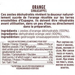 fiche informative sur le pot de Orange Albert Ménès