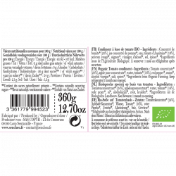 Pur Ketchup Tomate BIO Sans Sucres Ajoutés