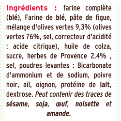 Craquines aux Herbes de Provence et Olives Noires