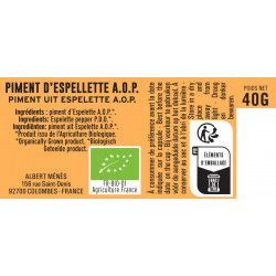 Piment d'Espelette A.O.P. BIO