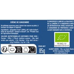 Crème de Gingembre BIO