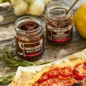 Getrocknete Tomaten, geröstet, Basilikum und Oregano