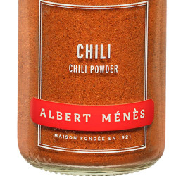 Zoom on the pot of Chilli Powder Albert Ménès
