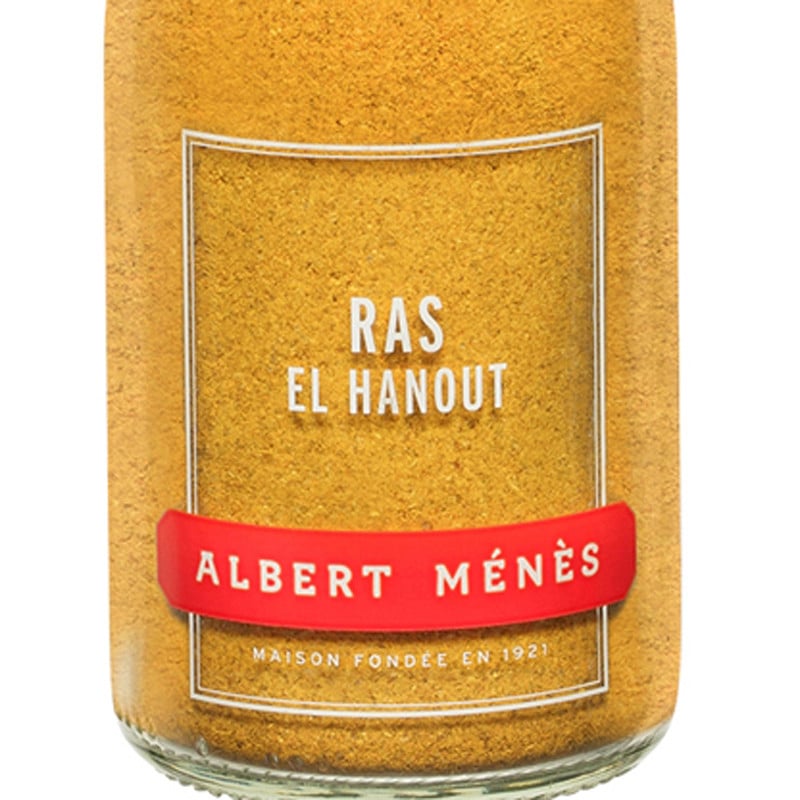 Zoom sur le pot de Ras El Hanout Albert Ménès