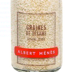Zoom sur le pot de Graines de Sésame Albert Ménès