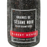 Zoom sur le pot de Graines de Sésame Noir Albert Ménès Zoom sur le pot de Graines de Sésame Noir Albert Ménès