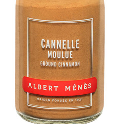 Zoom on the pot of Ground Cinnamon Albert Ménès