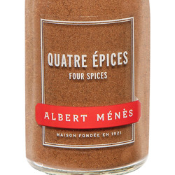 Zoom sur le pot de Mélange Quatre Épices Albert Ménès