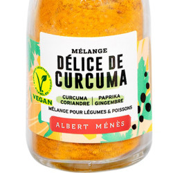 Zoom on the pot of Turmeric Delight Mix Albert Ménès