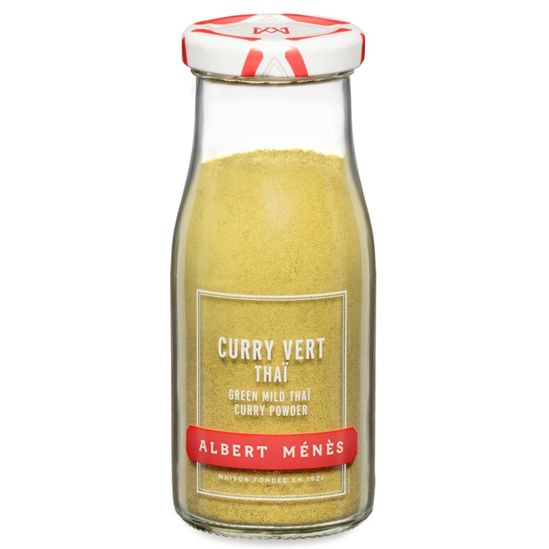 Jar of Green Mild Thai Curry Powder Albert Ménès