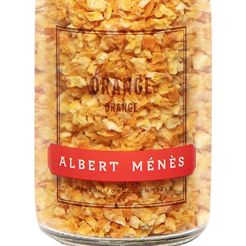 Zoom sur le pot de Orange Albert Ménès