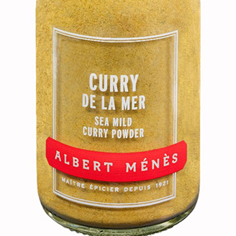 Zoom sur le pot de Curry de la Mer Albert Ménès