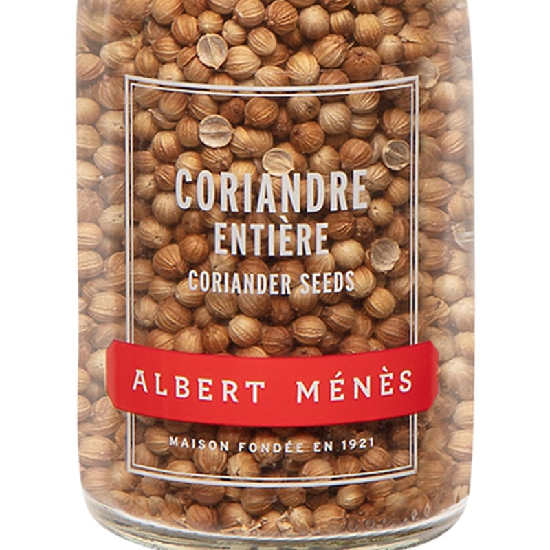 Zoom on the pot of Coriander Seeds Albert Ménès