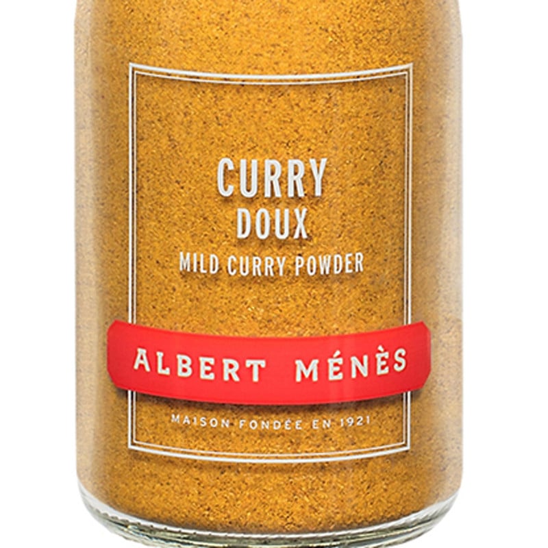 Zoom sur le pot de Curry Doux Albert Ménès