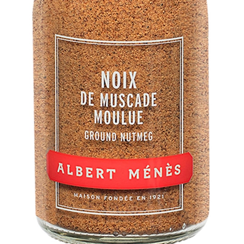 Zoom sur le pot de Noix de Muscade Moulue Albert Ménès