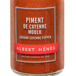 Zoom on the pot of Ground Cayenne Pepper Albert Ménès