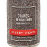 Zoom sur le pot de Graine de Pavot Bleu Albert Ménès