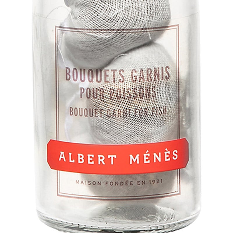 Zoom sur le pot de Bouquets Garnis pour POISSON Albert Ménès