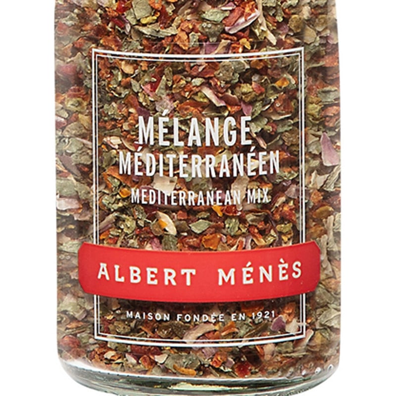 Zoom sur le pot de Mélange Méditerranéen Albert Ménès