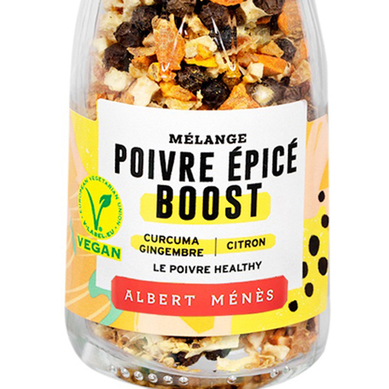 Mélange Poivre Épicé Boost en Moulin 35 g Albert Ménès