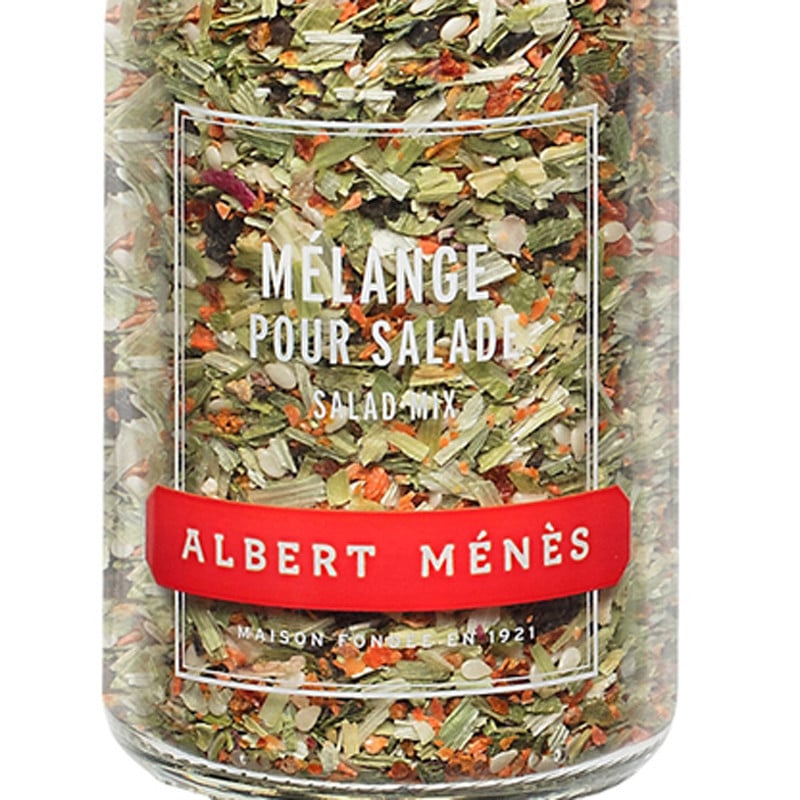 Zoom sur le pot de Mélange pour Salade Albert Ménès