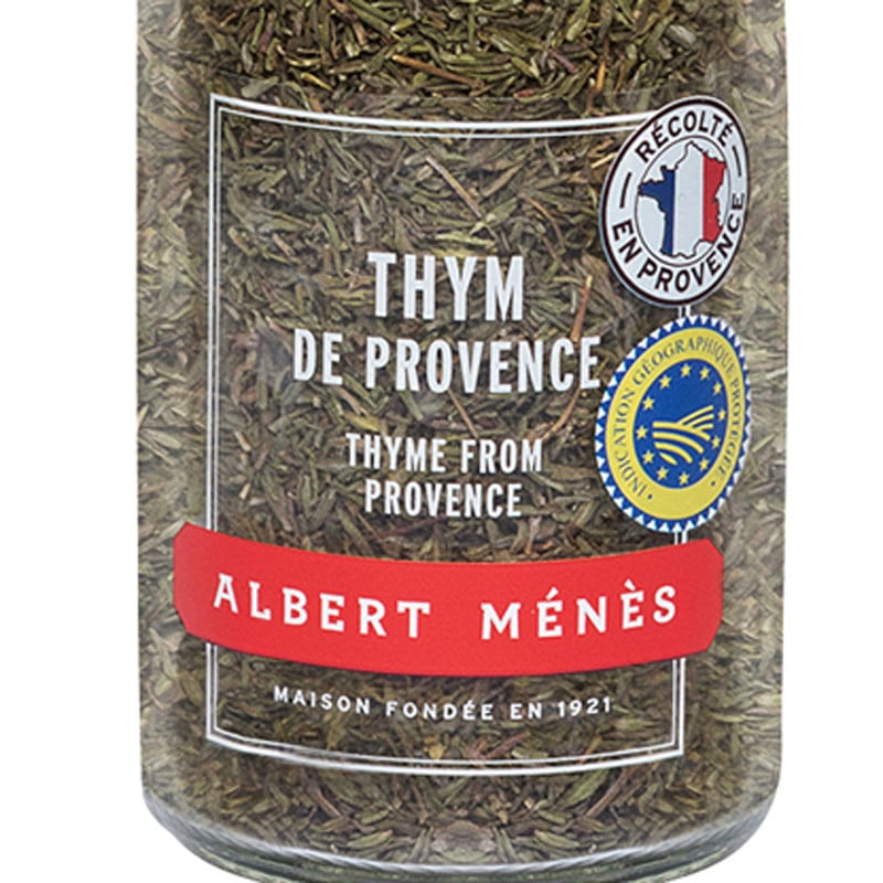 Zoom on the pot of French PGI Thyme Albert Ménès