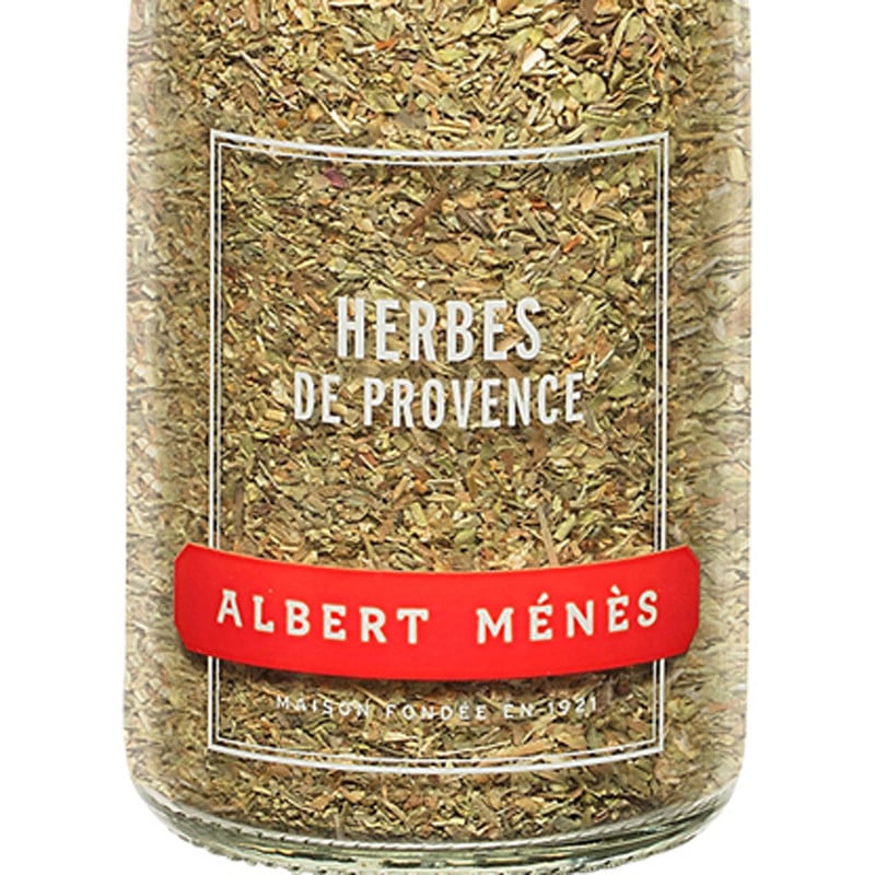 Zoom sur le pot de Herbes de Provence Albert Ménès