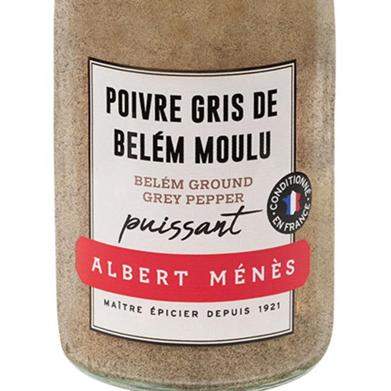 Zoom on the pot of Belem Ground Grey Pepper Albert Ménès