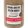 Zoom sur le pot de Poivre Gris de Belém Moulu Albert Ménès