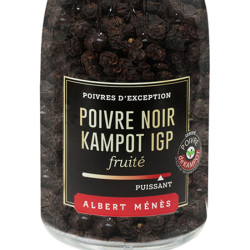 PGI Black Kampot Peppercorns - Pepper Mill