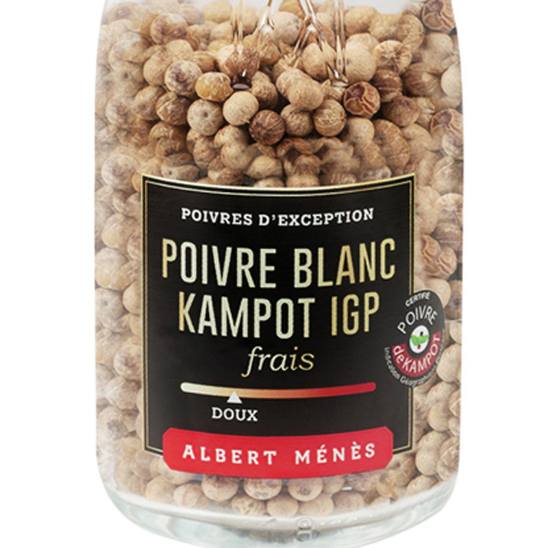 Poivre de Kampot Blanc - Moulin 50g Albert Ménès