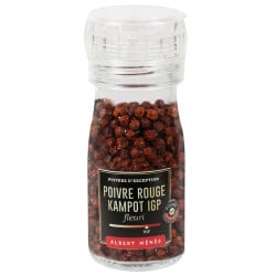 PGI Red Kampot Peppercorns - Pepper Mill