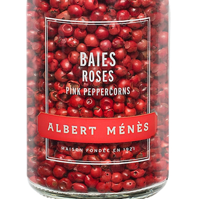 Zoom sur le pot de Baies Roses Albert Ménès