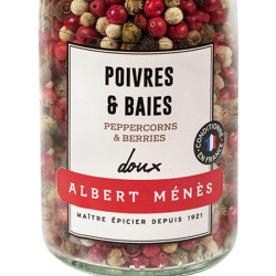 Zoom sur le pot de Poivres et Baies Albert Ménès