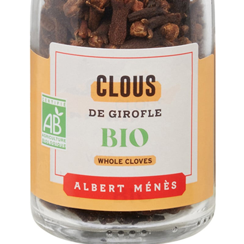 Zoom on the pot of Organic Whole Cloves Albert Ménès