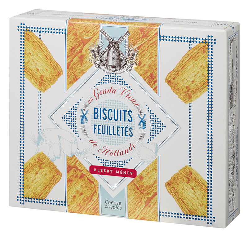 Biscuits apéritif hollandais feuilletés au gouda