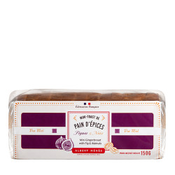 Mini pain d'épices pur miel aux figues et noix Albert Ménès, biscuits moelleux présentés dans leur sachet