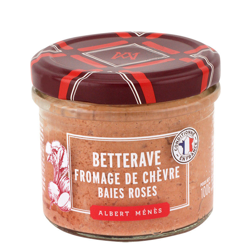 Goat's Cheese, Beetroot and Pink Peppercorn Spread | Albert Ménès