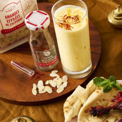 ambience photo of the pot of saffron in Albert Ménès filaments