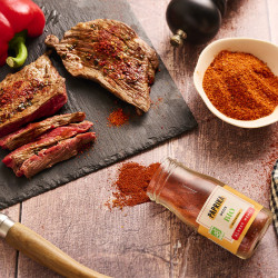 photo d'ambiance du pot de paprika bio Albert Ménès