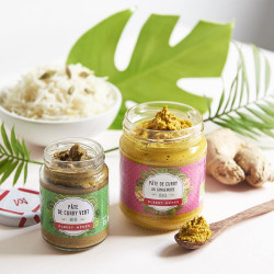 photo d'ambiance de la pâte de curry au gingembre bio Albert Ménès