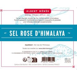 Recharge écologique de Sel Rose de l'Himalaya Albert Ménès, sachet pratique à l'usage