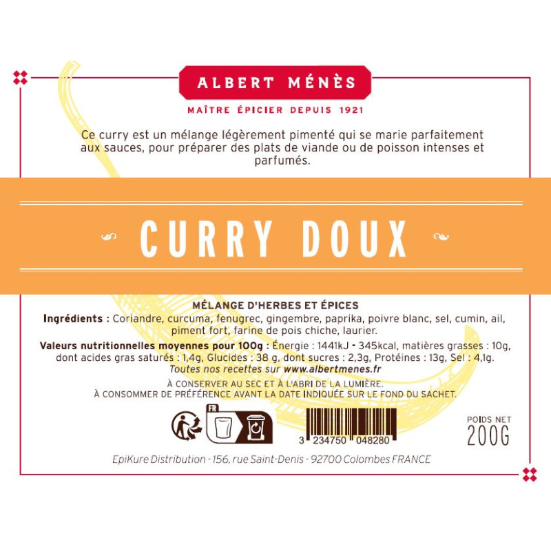 Eco-Recharge Curry Doux Albert Ménès bat