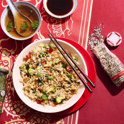 Three sesame seeds