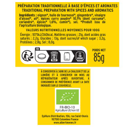 Pâte de Curry Jaune Madras BIO fiche informative