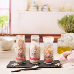 Photo ambiance gamme sel rose au piment d'Espelette en  moulin