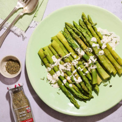 photo ambiance asperges sauce zaatar