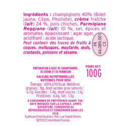 Crème Forestière au Parmesan etiquette